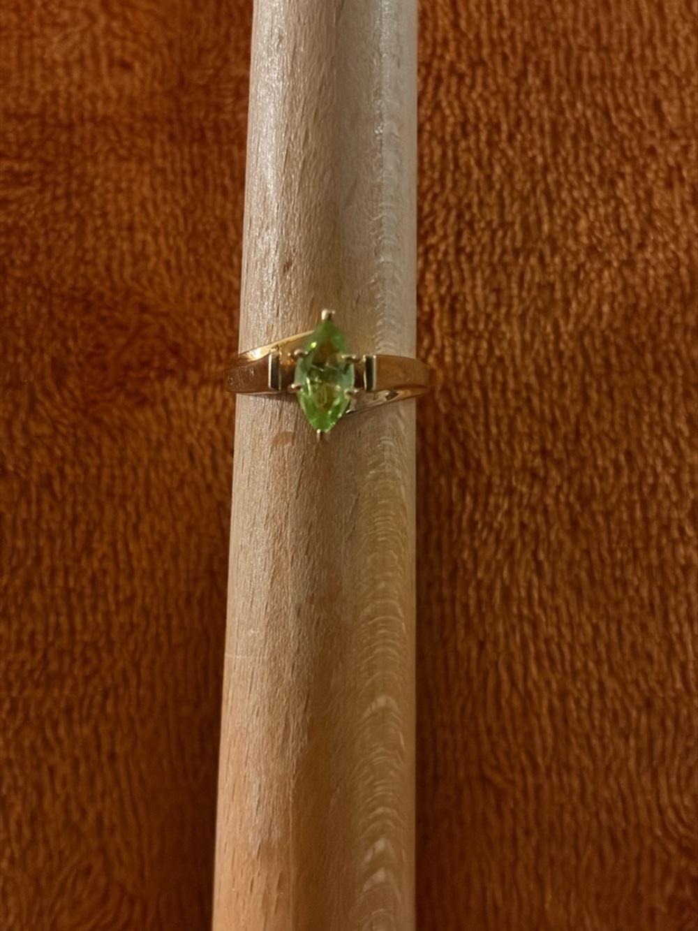 Magic-Glo Marquise Cut Peridot 10K Gold Ring